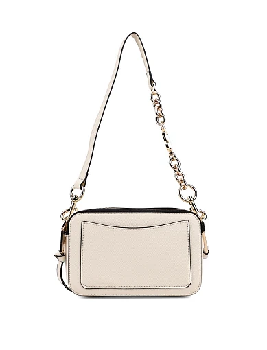 Женская сумка camera bag MIRATON кожаная белая с декоративной застежкой - фото 3 - Miraton