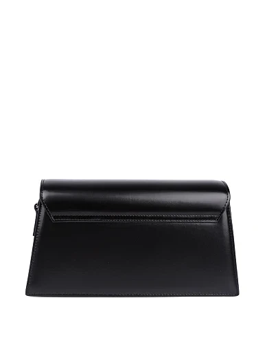 Женская сумка леди лайк MIRATON кожаная черная с декоративной застежкой - фото 4 - Miraton