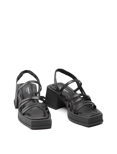 Жіночі босоніжки Vagabond Hennie шкіряні чорні - фото 5 - Miraton