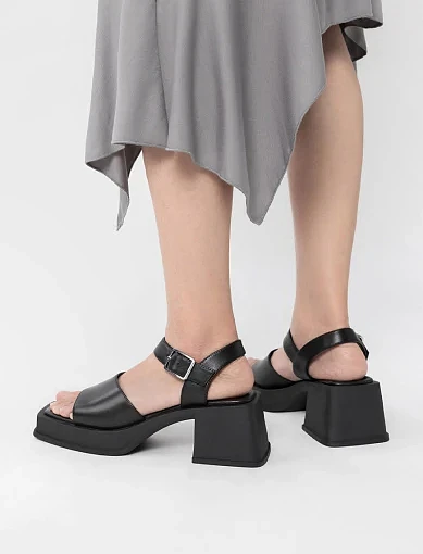 Жіночі босоніжки Vagabond Hennie шкіряні чорні - фото 9 - Miraton