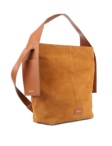 Жіноча сумка шоппер MIRATON замшева кемел - фото 3 - Miraton