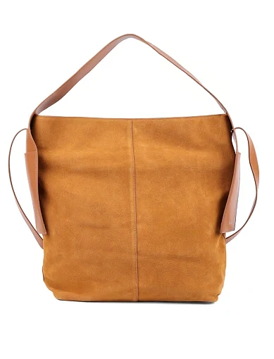 Жіноча сумка шоппер MIRATON замшева кемел - фото 4 - Miraton