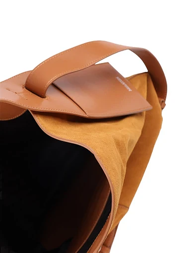 Жіноча сумка шоппер MIRATON замшева кемел - фото 6 - Miraton