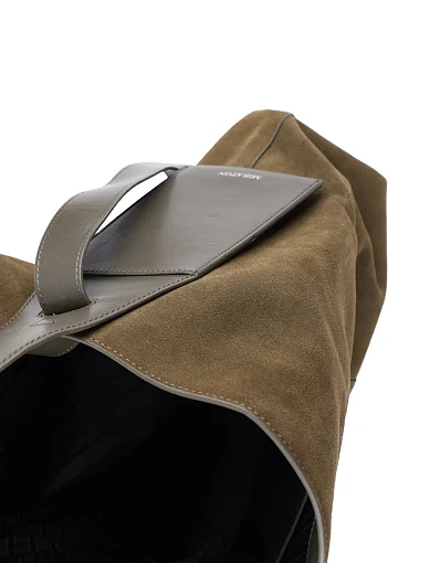 Жіноча сумка шоппер MIRATON замшева зелена - фото 6 - Miraton