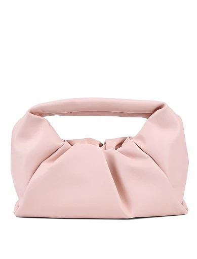 Женская сумка поуч MIRATON кожаная розовая - фото 4 - Miraton