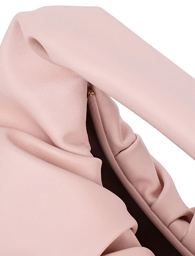 Женская сумка поуч MIRATON кожаная розовая - фото 5 - Miraton