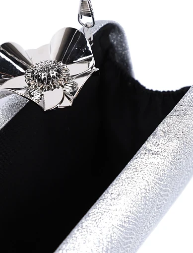 Жіночий клатч MIRATON з ламе срібний - фото 4 - Miraton