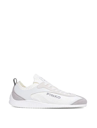 Женские кроссовки Pinko кожаные бежевые фото 1