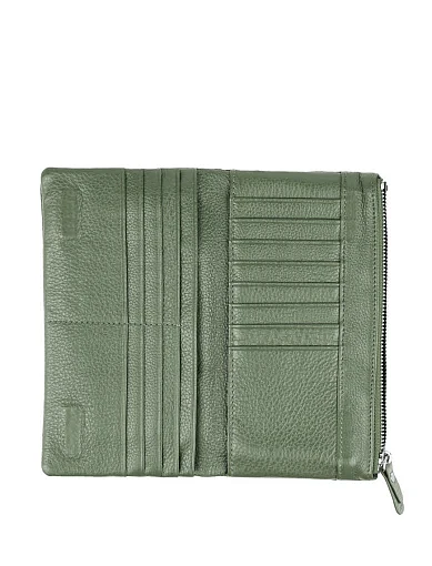 Жіночий гаманець шкіряний зелений - фото 4 - Miraton