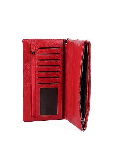 Жіночий гаманець шкіряний червоний - фото 4 - Miraton