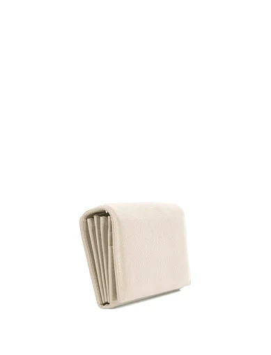 Жіночий гаманець шкіряний молочний на магніті - фото 2 - Miraton