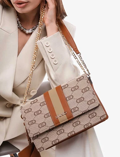 Жіноча сумка через плече LIU JO з екошкіри помаранчева - фото 2 - Miraton