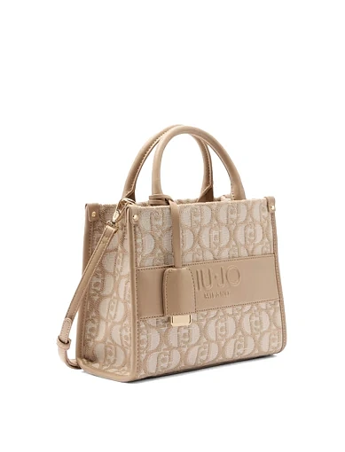 Жіноча сумка тоут LIU JO з екошкіри бежева(AA5192T3342 60924) - фото 3 - Miraton