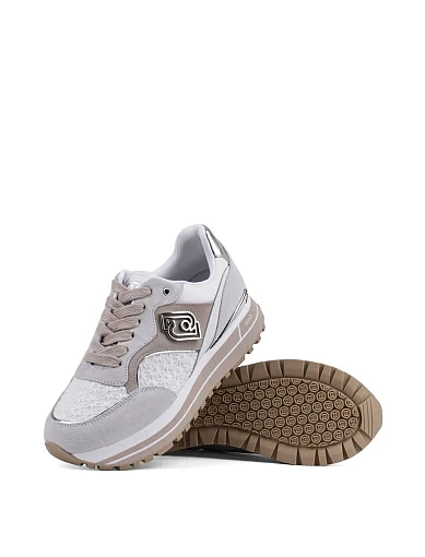 Жіночі кросівки LIU JO замшеві білі - фото 2 - Miraton