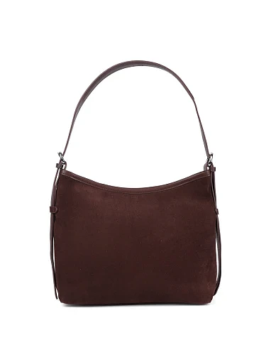 Женская сумка хобо MIRATON замшевая коричневая - фото 4 - Miraton