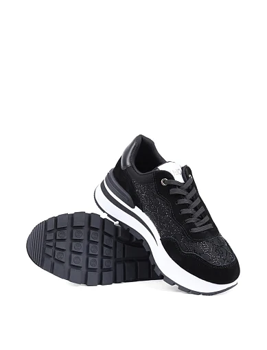 Жіночі кросівки LIU JO замшеві чорні - фото 2 - Miraton