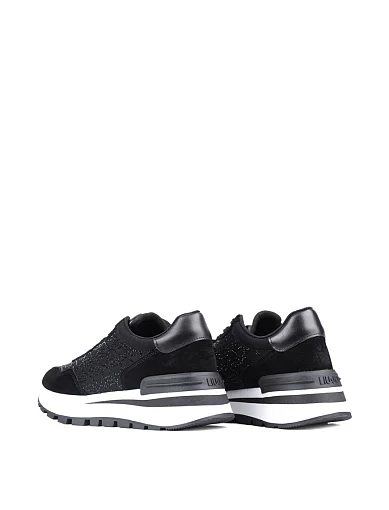 Жіночі кросівки LIU JO замшеві чорні - фото 4 - Miraton