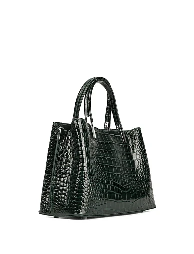 Женская сумка MIRATON кожаная зеленая - фото 2 - Miraton