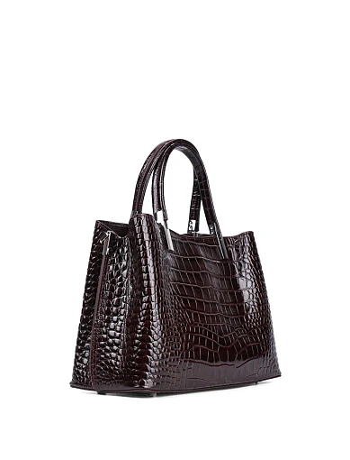 Женская сумка тоут MIRATON кожаная коричневая - фото 3 - Miraton