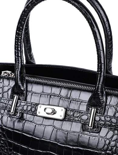 Жіноча сумка тоут MIRATON шкіряна чорна - фото 4 - Miraton