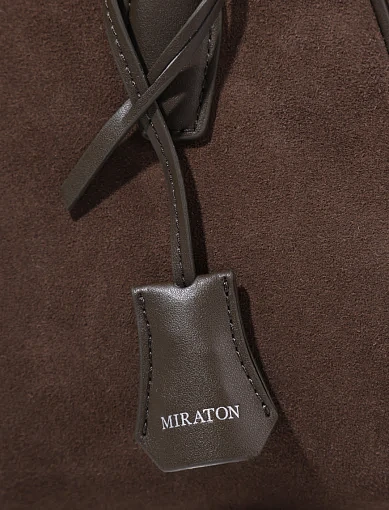 Женская сумка тоут MIRATON замшевая зеленая - фото 5 - Miraton