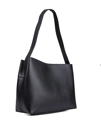 Жіноча сумка хобо MIRATON шкіряна чорна - фото 2 - Miraton