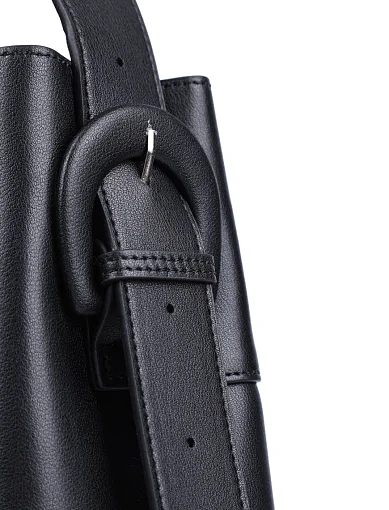 Жіноча сумка хобо MIRATON шкіряна чорна - фото 4 - Miraton