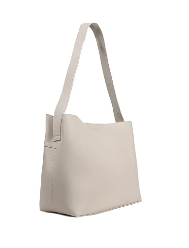 Жіноча сумка хобо MIRATON шкіряна біла - фото 3 - Miraton