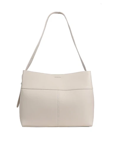 Жіноча сумка хобо MIRATON шкіряна біла - фото 4 - Miraton