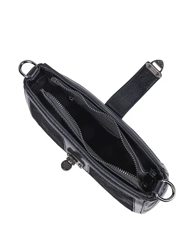 Жіноча сумка через плече MIRATON шкіряна чорна(2 555) - фото 4 - Miraton