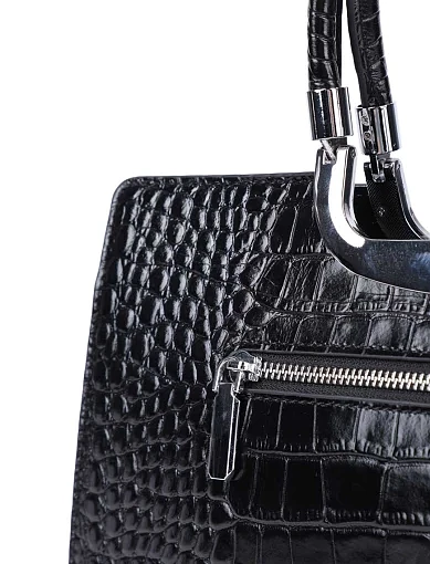 Жіноча сумка тоут MIRATON шкіряна чорна - фото 5 - Miraton