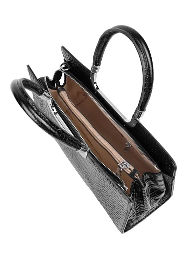 Жіноча сумка тоут MIRATON шкіряна чорна - фото 6 - Miraton