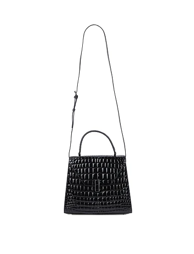 Жіноча сумка леді лайк MIRATON шкіряна чорна(9065-1) - фото 4 - Miraton