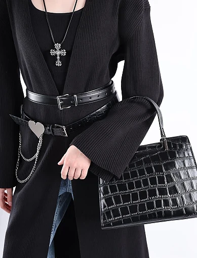 Жіноча сумка тоут MIRATON шкіряна чорна - фото 2 - Miraton