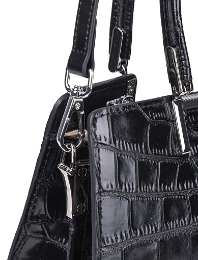 Жіноча сумка тоут MIRATON шкіряна чорна - фото 5 - Miraton