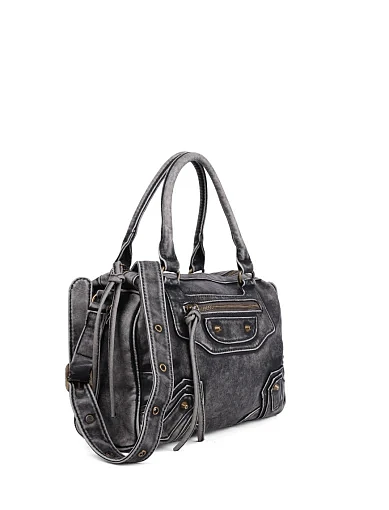 Жіноча сумка тоут MIRATON з екошкіри сіра - фото 2 - Miraton