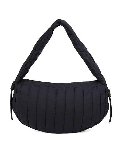 Жіноча сумка хобо MIRATON тканинна чорна - фото 3 - Miraton