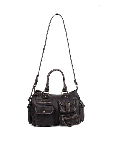 Жіноча сумка карго MIRATON з екошкіри коричнева - фото 6 - Miraton