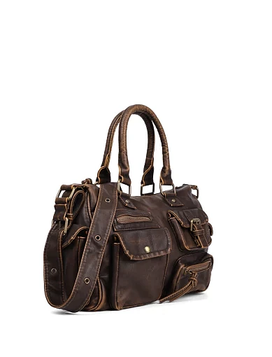 Жіноча сумка карго MIRATON з екошкіри кемел - фото 2 - Miraton