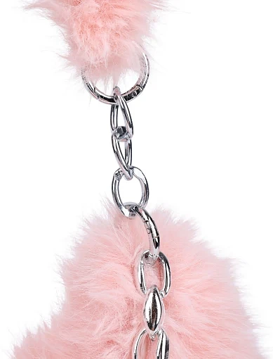 Женская сумка через плечо MIRATON из меха розовая - фото 4 - Miraton