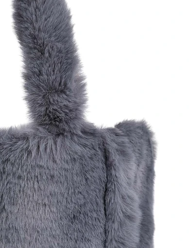 Жіноча сумка тоут MIRATON з хутра сіра - фото 5 - Miraton