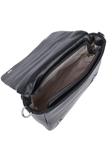 Женская сумка кросс-боди MIRATON из экокожи черная - фото 6 - Miraton