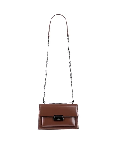 Жіноча сумка крос-боді MIRATON шкіряна коричнева(87178-2) - фото 5 - Miraton