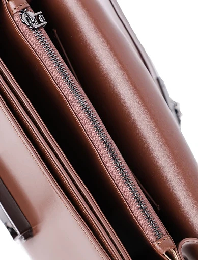 Жіноча сумка крос-боді MIRATON шкіряна коричнева(87178-2) - фото 7 - Miraton