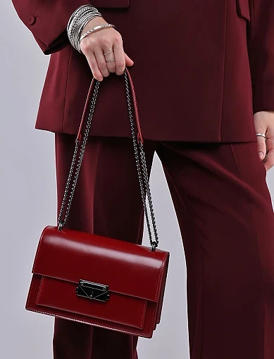 Жіноча сумка крос-боді MIRATON шкіряна бордова(87178-3) - фото 2 - Miraton