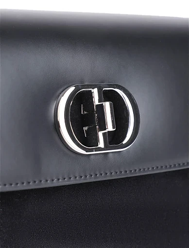 Женская сумка через плечо MIRATON кожаная черная - фото 5 - Miraton