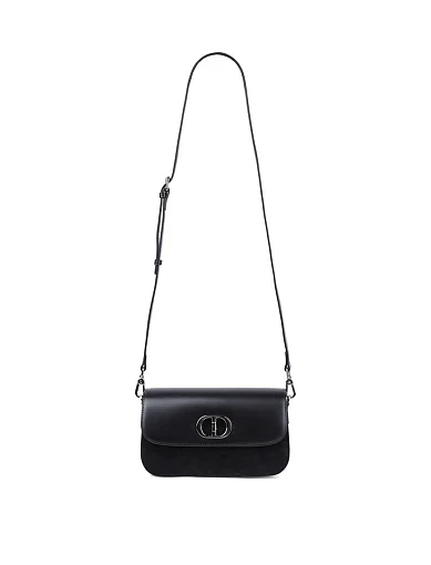 Женская сумка через плечо MIRATON кожаная черная - фото 7 - Miraton