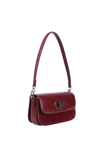Жіноча сумка через плече MIRATON шкіряна бордова - фото 2 - Miraton