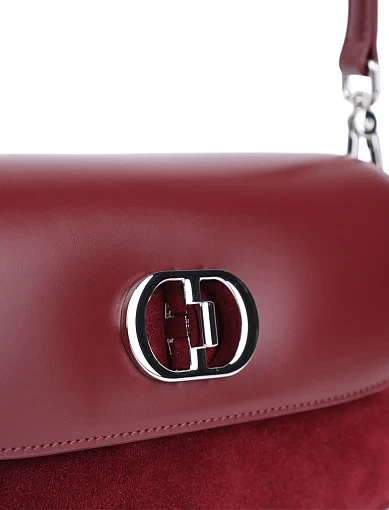 Жіноча сумка через плече MIRATON шкіряна бордова - фото 4 - Miraton