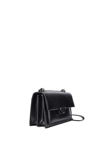 Женская сумка кросс-боди MIRATON кожаная черная - фото 3 - Miraton